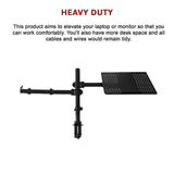 Monitor Mount & Laptop and Tablet Shelf Stands Holders Adjustable Workspace Arm - Extra Image