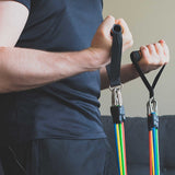 Exercise Pilates Bar Kit Resistance Bands Yoga Fitness Stretch Workout Gym - Front View