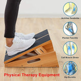 Wooden Slant Exercise Board With Adjustable Incline And Non-Slip Surface - Top-Down View