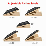 Wooden Slant Exercise Board With Adjustable Incline And Non-Slip Surface - Extra Image