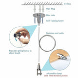Billboard Hanger Indicator Light Suspension Hook Cable 30kg Load Capacity 8 Pack - Top-Down View