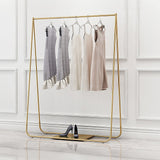 Gold Clothing Retail Shop Commercial Garment Display Rack - Top-Down View