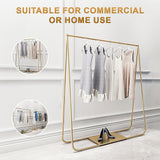 Gold Clothing Retail Shop Commercial Garment Display Rack - Rear View