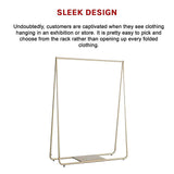 Gold Clothing Retail Shop Commercial Garment Display Rack - Extra Image