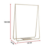 Gold Clothing Retail Shop Commercial Garment Display Rack - Extra Image