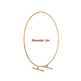 2M Wedding Hoop Round Circle Arch Backdrop Flower Display Stand Frame Background - Low Angle