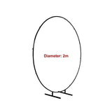 2M Wedding Hoop Round Circle Arch Backdrop Flower Display Stand Frame Background - Rear View