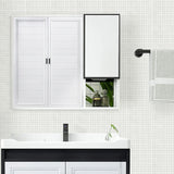 Tiles 3D Peel and Stick Wall Tile Stereoscopic Crystal White 10 Sheets - Front View