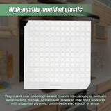 Tiles 3D Peel and Stick Wall Tile Stereoscopic Crystal White 10 Sheets - Rear View