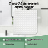 Tiles 3D Peel and Stick Wall Tile Stereoscopic Crystal White 10 Sheets - Low Angle