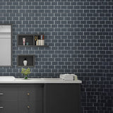 Tiles 3D Peel and Stick Wall Tile Dark Grey 10 Sheets - Extra Image