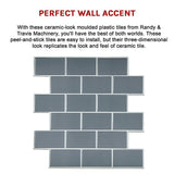 Tiles 3D Peel and Stick Wall Tile Dark Grey 10 Sheets - Extra Image