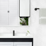 Tiles 3D Peel and Stick Wall Tile Herringbone White 10 Sheets - Front View