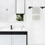 Tiles 3D Peel and Stick Wall Tile Herringbone White 10 Sheets - Low Angle