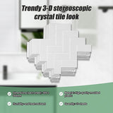 Tiles 3D Peel and Stick Wall Tile Herringbone White 10 Sheets - Extra Image