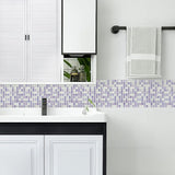 Tiles 3D Peel and Stick Wall Tile Crystal Mosaic 10 Sheets - Low Angle