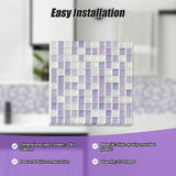 Tiles 3D Peel and Stick Wall Tile Crystal Mosaic 10 Sheets - Extra Image