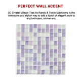 Tiles 3D Peel and Stick Wall Tile Crystal Mosaic 10 Sheets - Extra Image