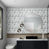 Tiles 3D Peel and Stick Wall Tile Fish Scale Mosaic 10 Sheets