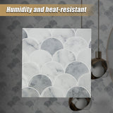 Tiles 3D Peel and Stick Wall Tile Fish Scale Mosaic 10 Sheets - Rear View
