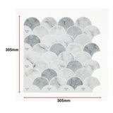 Tiles 3D Peel and Stick Wall Tile Fish Scale Mosaic 10 Sheets - Extra Image