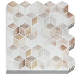 Tiles 3D Peel and Stick Wall Tile Shell Mosaic 10 Sheets - Top-Down View