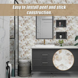 Tiles 3D Peel and Stick Wall Tile Shell Mosaic 10 Sheets - 45-Degree Angle