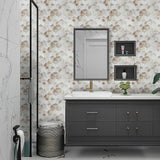 Tiles 3D Peel and Stick Wall Tile Shell Mosaic 10 Sheets - Low Angle