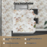 Tiles 3D Peel and Stick Wall Tile Shell Mosaic 10 Sheets - Extra Image