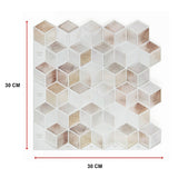 Tiles 3D Peel and Stick Wall Tile Shell Mosaic 10 Sheets - Extra Image