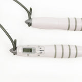 Digital LCD Skipping Jumping Rope - Gray - Close-Up Angle