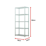 5 Tier Silver Metal Storage Rack Shelving Wire Shelf - Extra Image