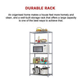 5 Tier Silver Metal Storage Rack Shelving Wire Shelf - Extra Image