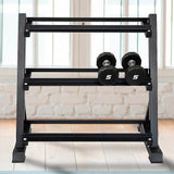 Dumbbell Rack Storage Stand Hex Weight Heavy Duty 3 Tier Wide Home Gym Fitness - Front View