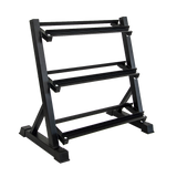 Dumbbell Rack Storage Stand Hex Weight Heavy Duty 3 Tier Wide Home Gym Fitness - 45-Degree Angle