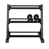 Dumbbell Rack Storage Stand Hex Weight Heavy Duty 3 Tier Wide Home Gym Fitness - Top-Down View