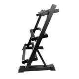 Dumbbell Rack Storage Stand Hex Weight Heavy Duty 3 Tier Wide Home Gym Fitness - Close-Up Angle