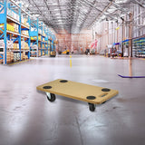 200kg Heavy Duty Hand Dolly Furniture Wooden Trolley Cart Moving Platform Mover - Front View