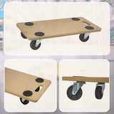 200kg Heavy Duty Hand Dolly Furniture Wooden Trolley Cart Moving Platform Mover - Extra Image