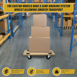 200kg Heavy Duty Hand Dolly Furniture Wooden Trolley Cart Moving Platform Mover - Extra Image