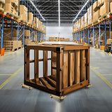 200kg Heavy Duty Hand Dolly Furniture Wooden Trolley Cart Moving Platform Mover - 45-Degree Angle