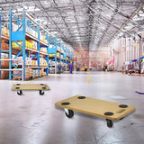 200kg Heavy Duty Hand Dolly Furniture Wooden Trolley Cart Moving Platform Mover - Low Angle