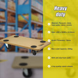 200kg Heavy Duty Hand Dolly Furniture Wooden Trolley Cart Moving Platform Mover - Extra Image