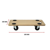 200kg Heavy Duty Hand Dolly Furniture Wooden Trolley Cart Moving Platform Mover