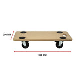 200kg Heavy Duty Hand Dolly Furniture Wooden Trolley Cart Moving Platform Mover - Extra Image