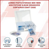 Jumbo Photo Storage Box 1600 4x6 Picture Album Organizer Container Craft Case - Side View