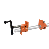 3/4 Wood Gluing Pipe Clamp Set (4 Pack) Heavy Duty PRO Woodworking Cast Iron - 45-Degree Angle