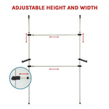 Heavy Duty Adjust Clothes Rail Storage Garment Shelf Hanging Display Stand Rack - 45-Degree Angle