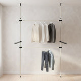 Heavy Duty Adjust Clothes Rail Storage Garment Shelf Hanging Display Stand Rack - Rear View