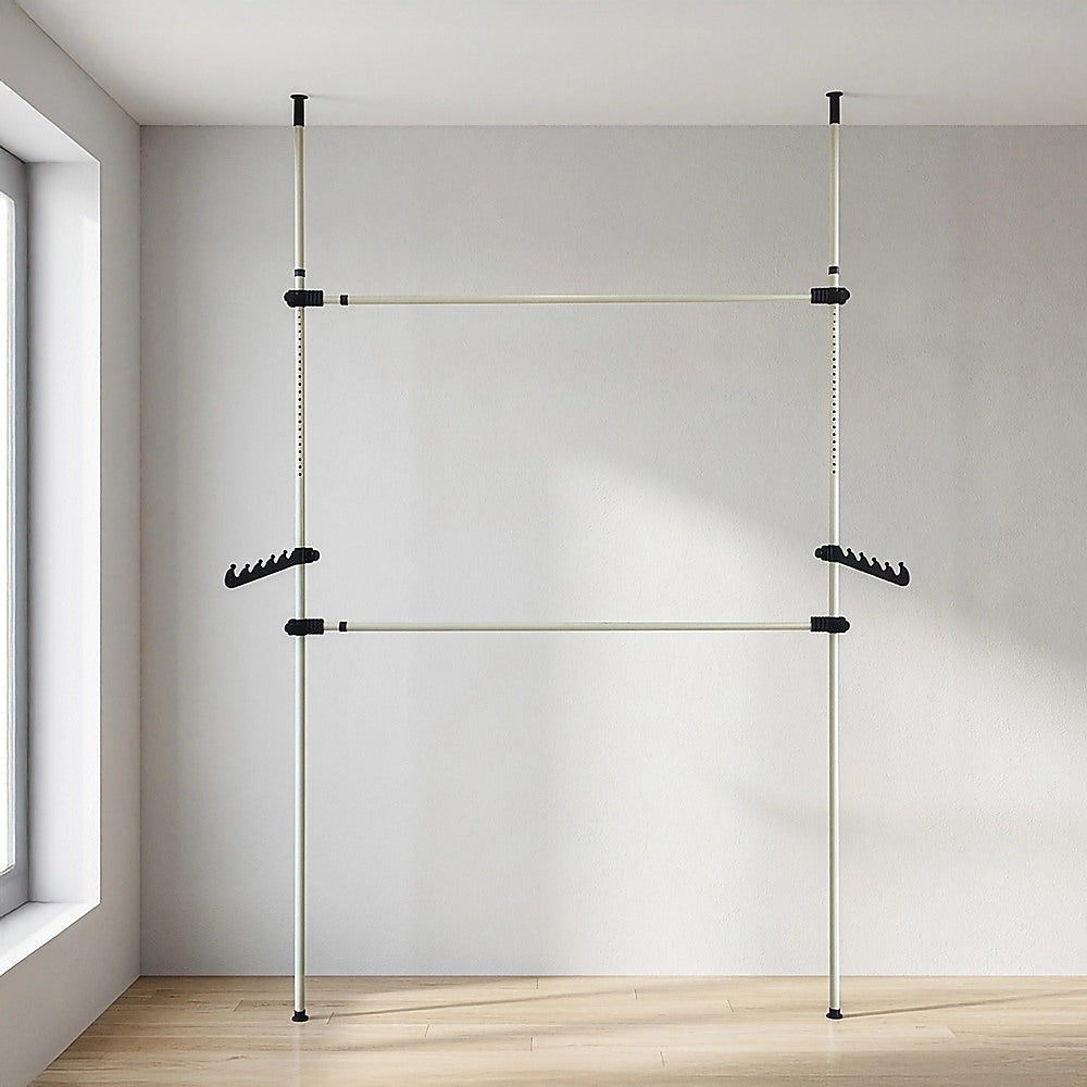Heavy Duty Adjust Clothes Rail Storage Garment Shelf Hanging Display Stand Rack